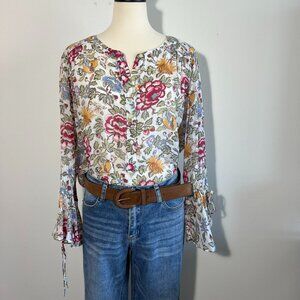 Loft Floral Pullover top Size M/L